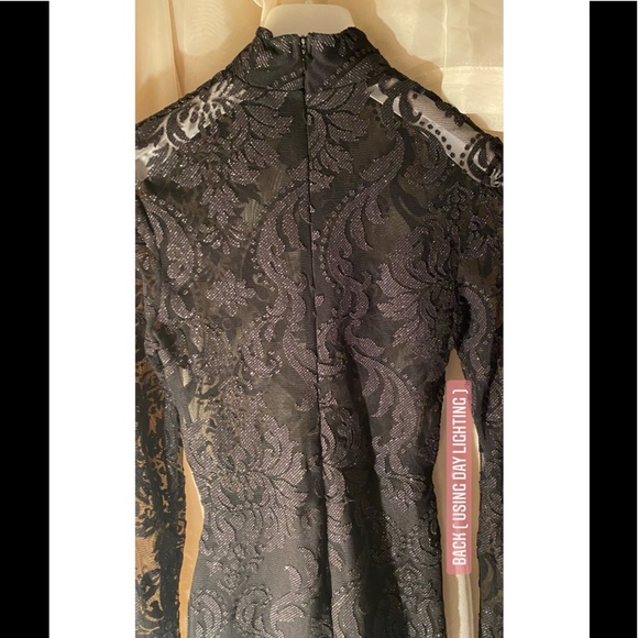 Black Velvet Mini Dress - Picture 5 of 7